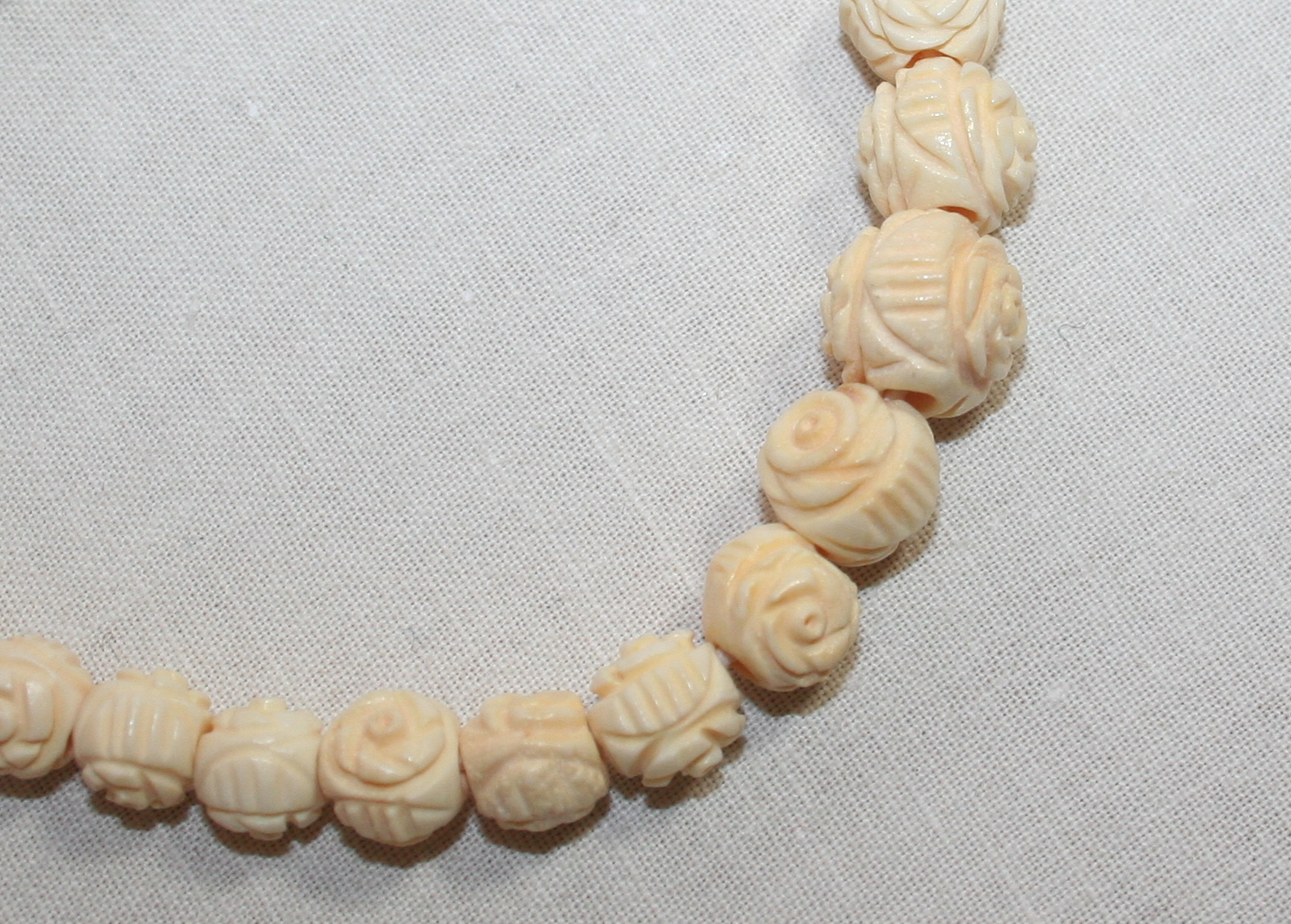 Vintage Carved Bone Necklace
