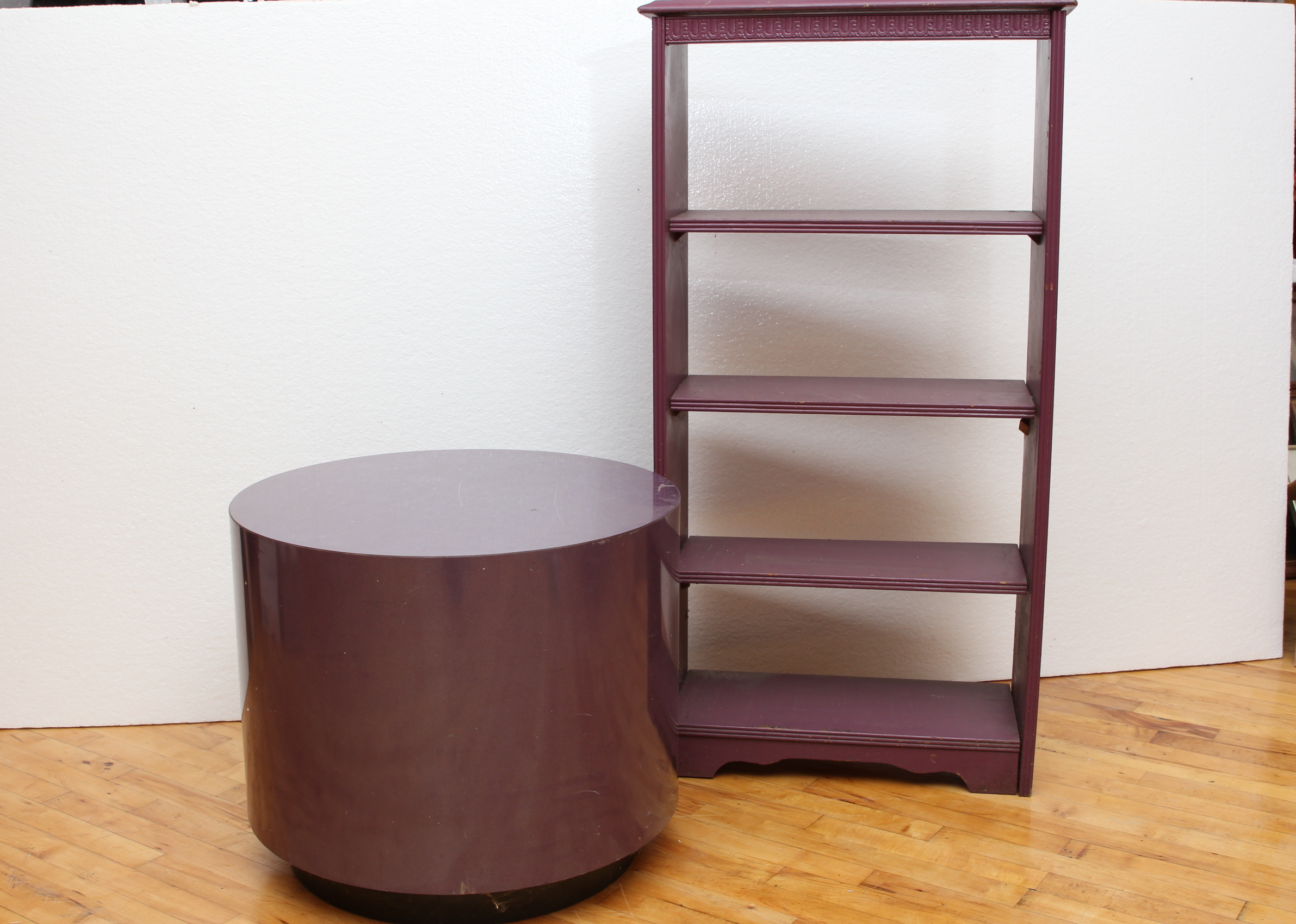 Purple Shelf and Pedestal