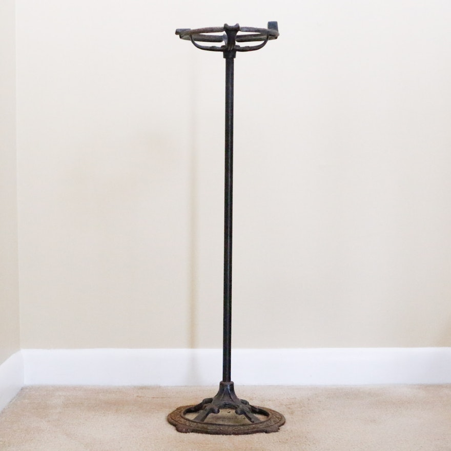 Vintage Openwork Cast Iron Smoking Stand