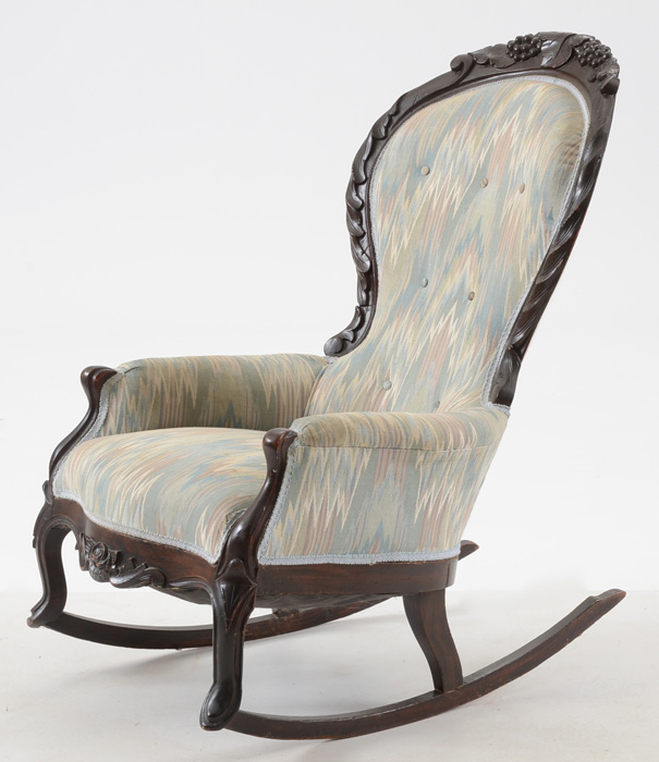 1860 Victorian Lady's Slipper Rocking Chair