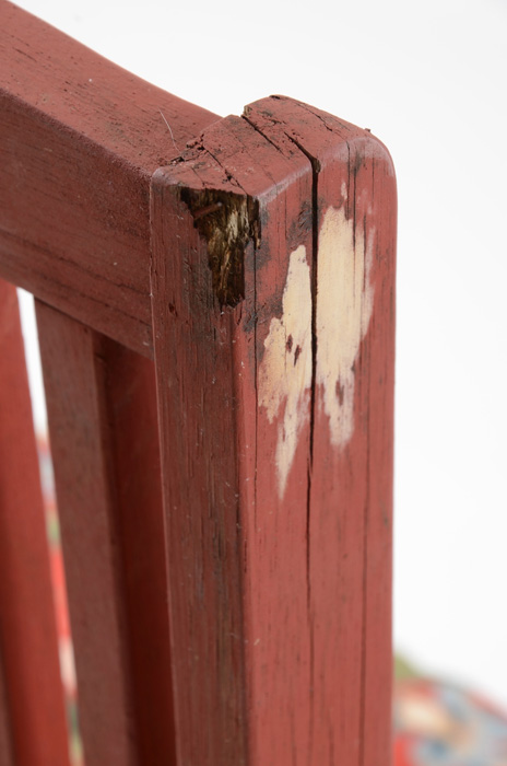 Wood Patio Bench with Cushion