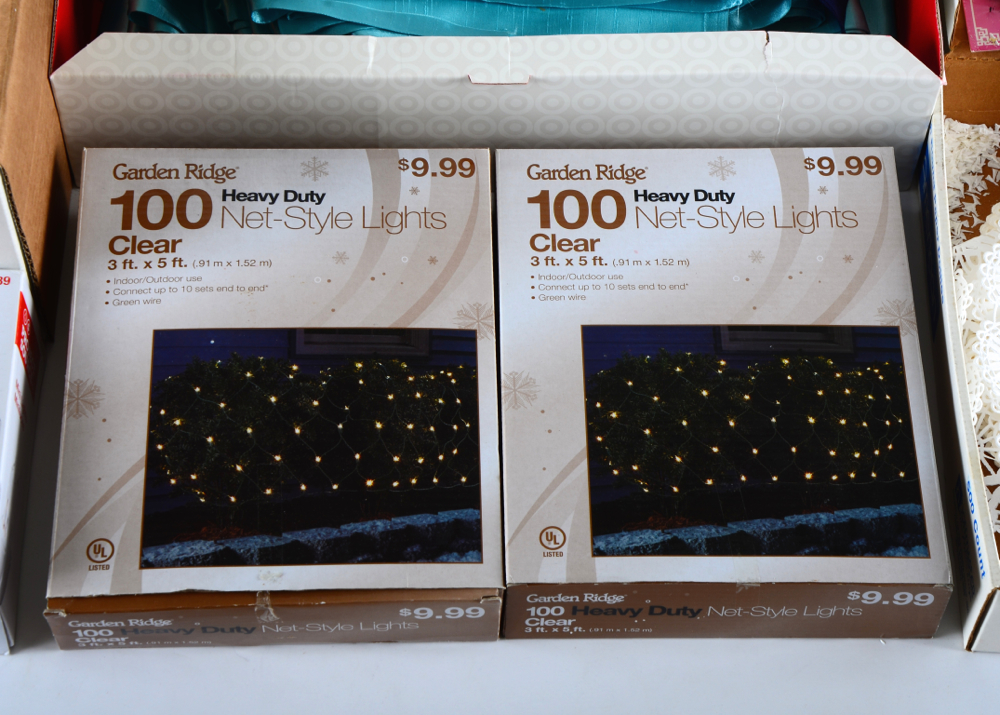 Assorted Event Decorative Linens and Lights