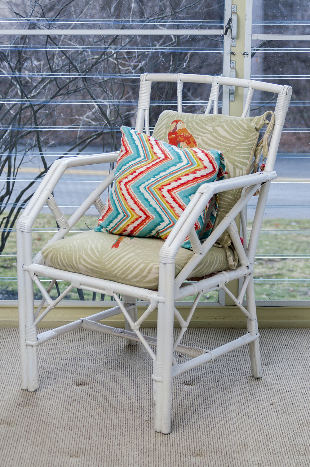 Vintage Rattan Desk and Chair