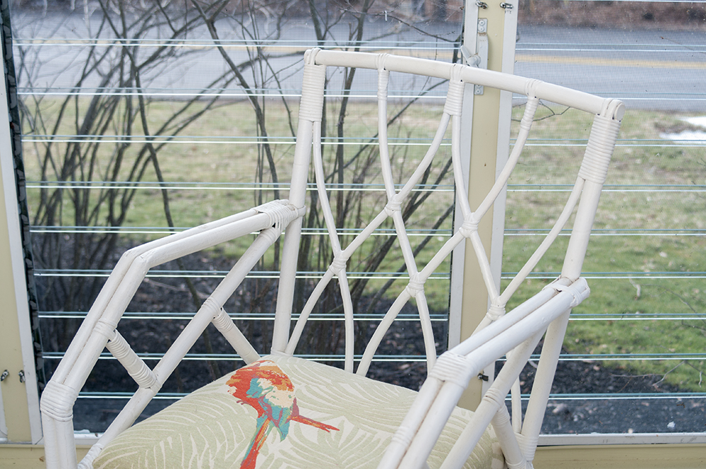 Vintage Rattan Desk and Chair