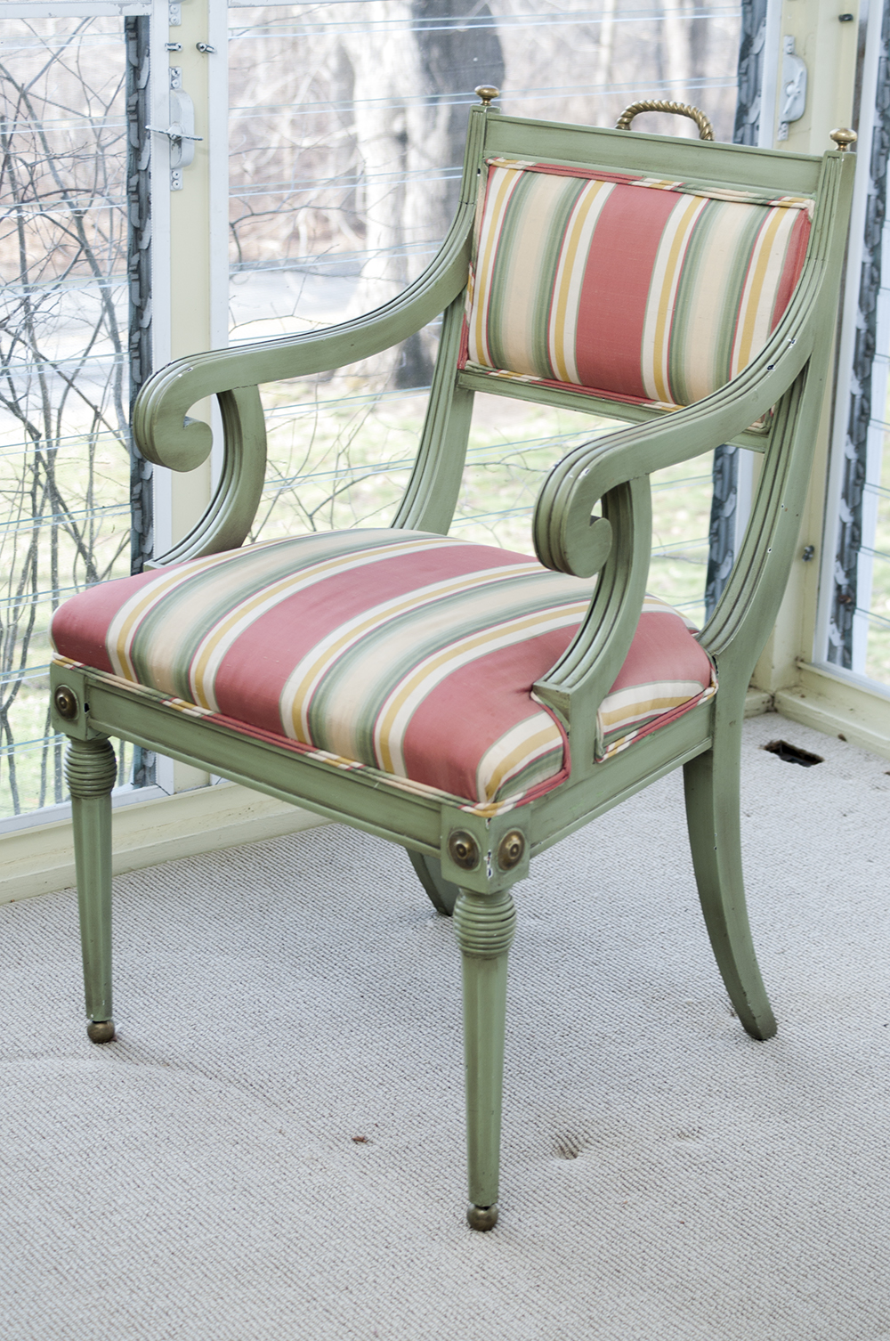 Regency Style Painted Armchair