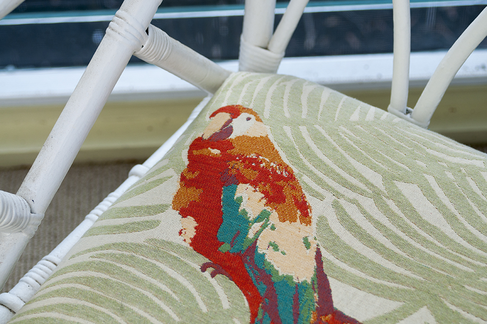 Vintage Rattan Desk and Chair