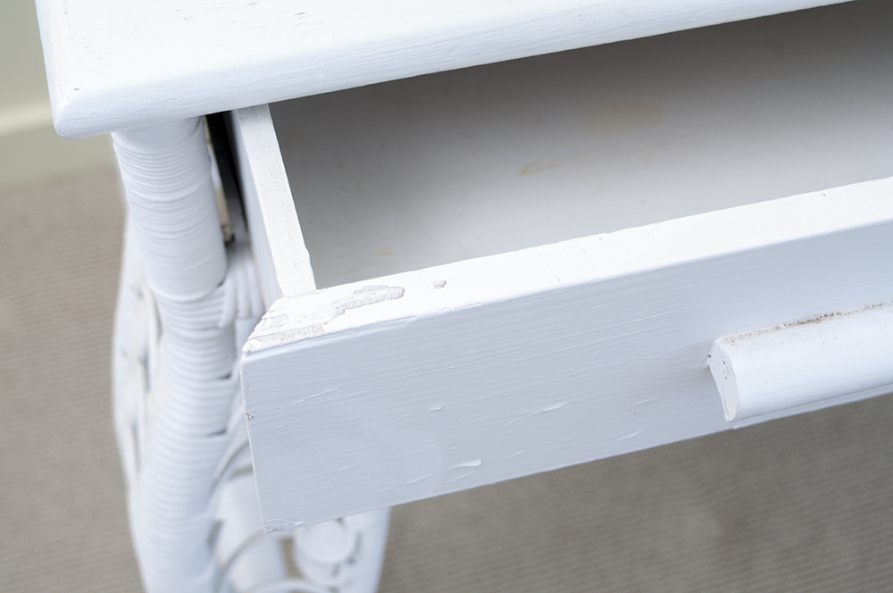 Vintage Rattan Desk and Chair