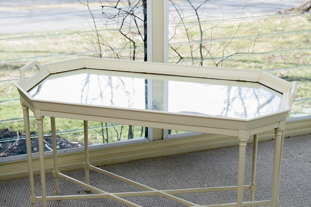 Mirrored "Tray Table" on Stand