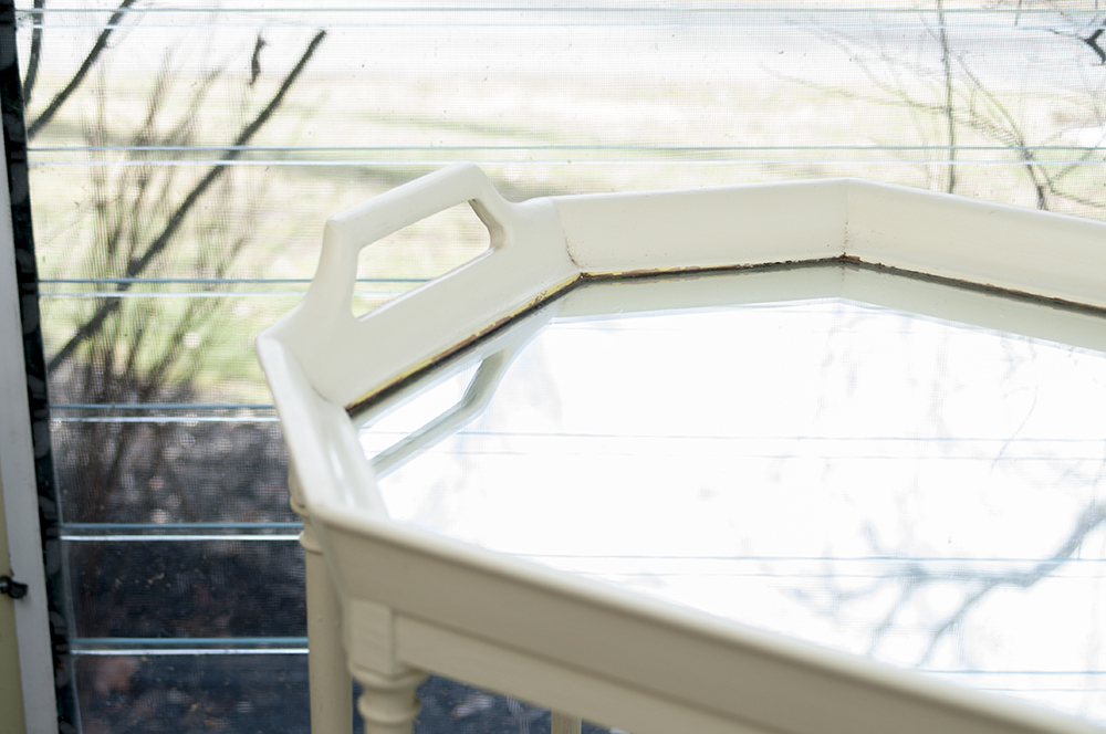 Mirrored "Tray Table" on Stand