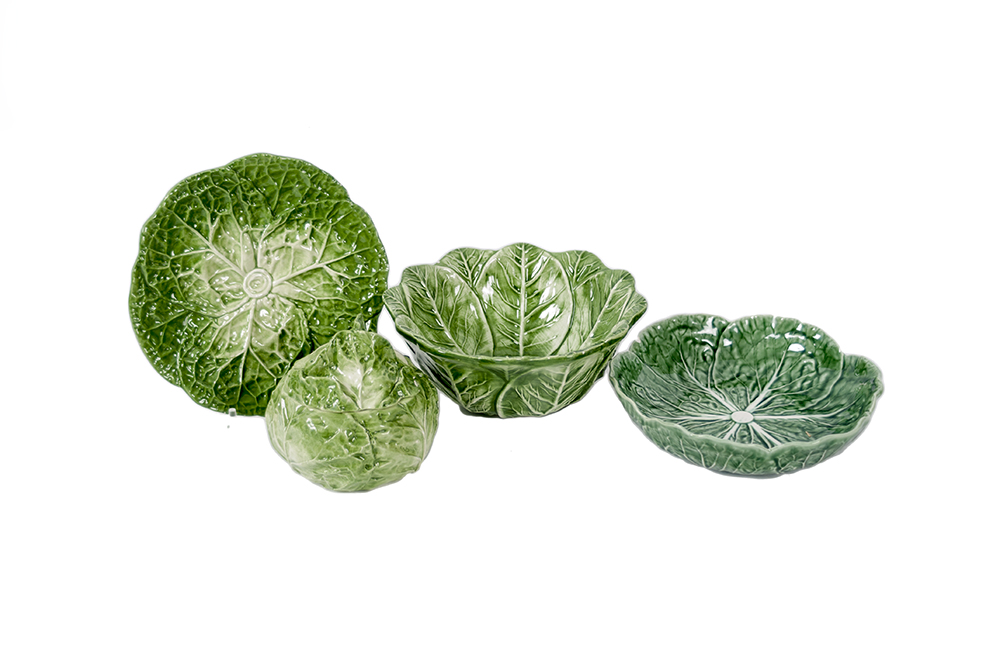 Collection of Lettuce Leaf Serving Pieces