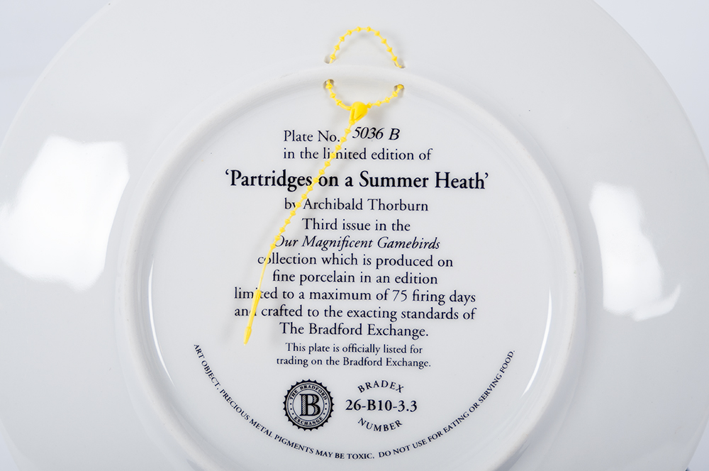 Set of Bradford Exchange "Our Magnificent Game Birds"  Art Plates