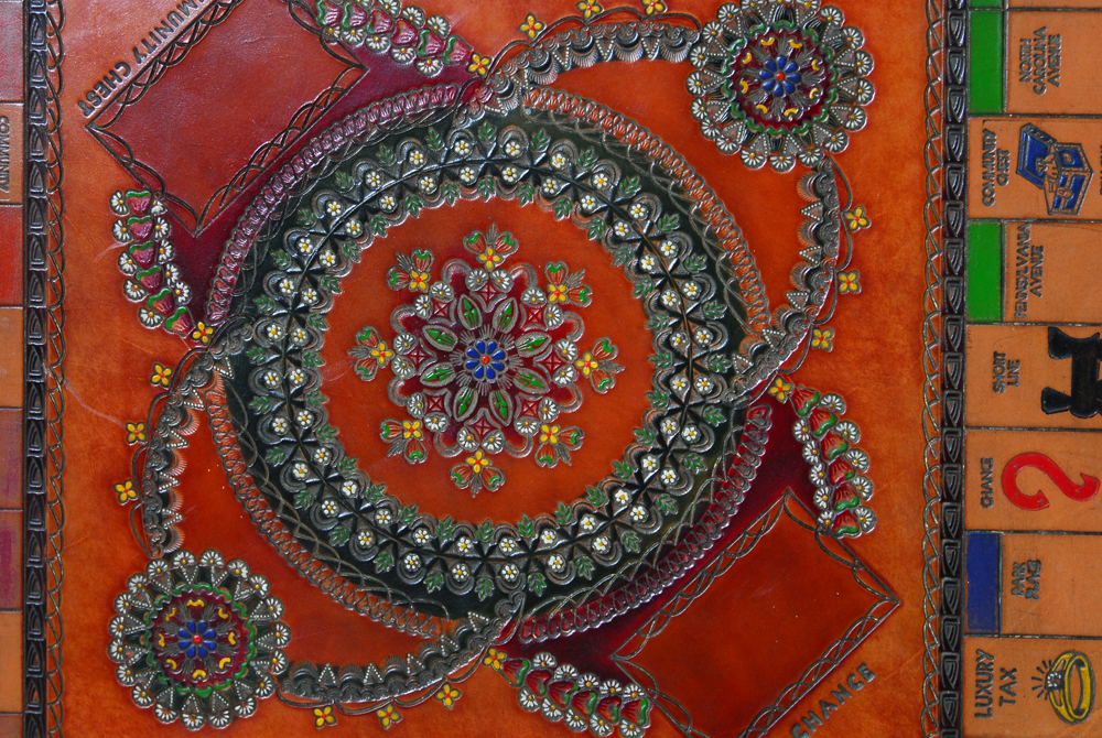 Framed Luxury Edition Leather Monopoly Board