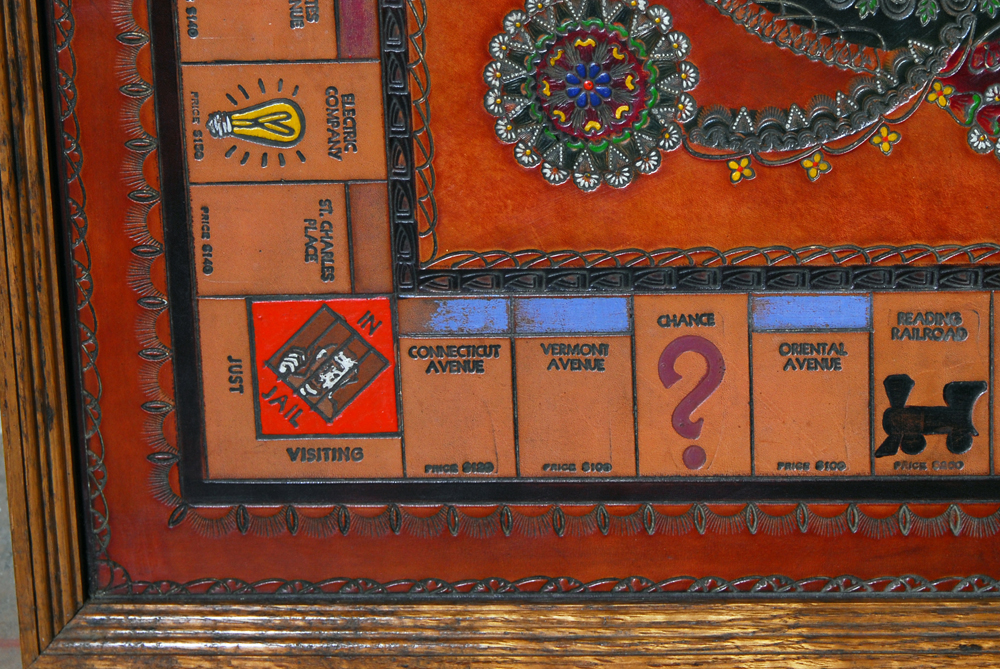 Framed Luxury Edition Leather Monopoly Board