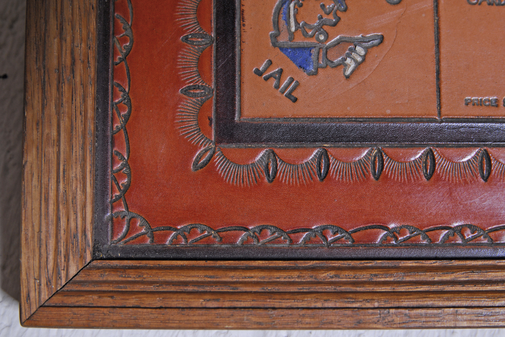 Framed Luxury Edition Leather Monopoly Board