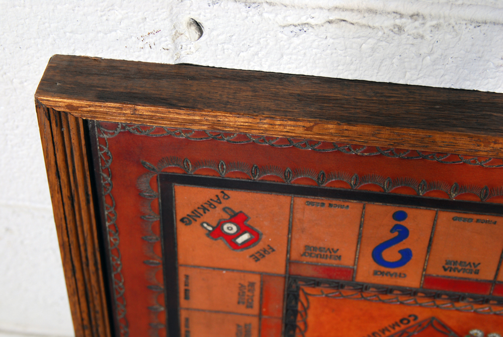 Framed Luxury Edition Leather Monopoly Board