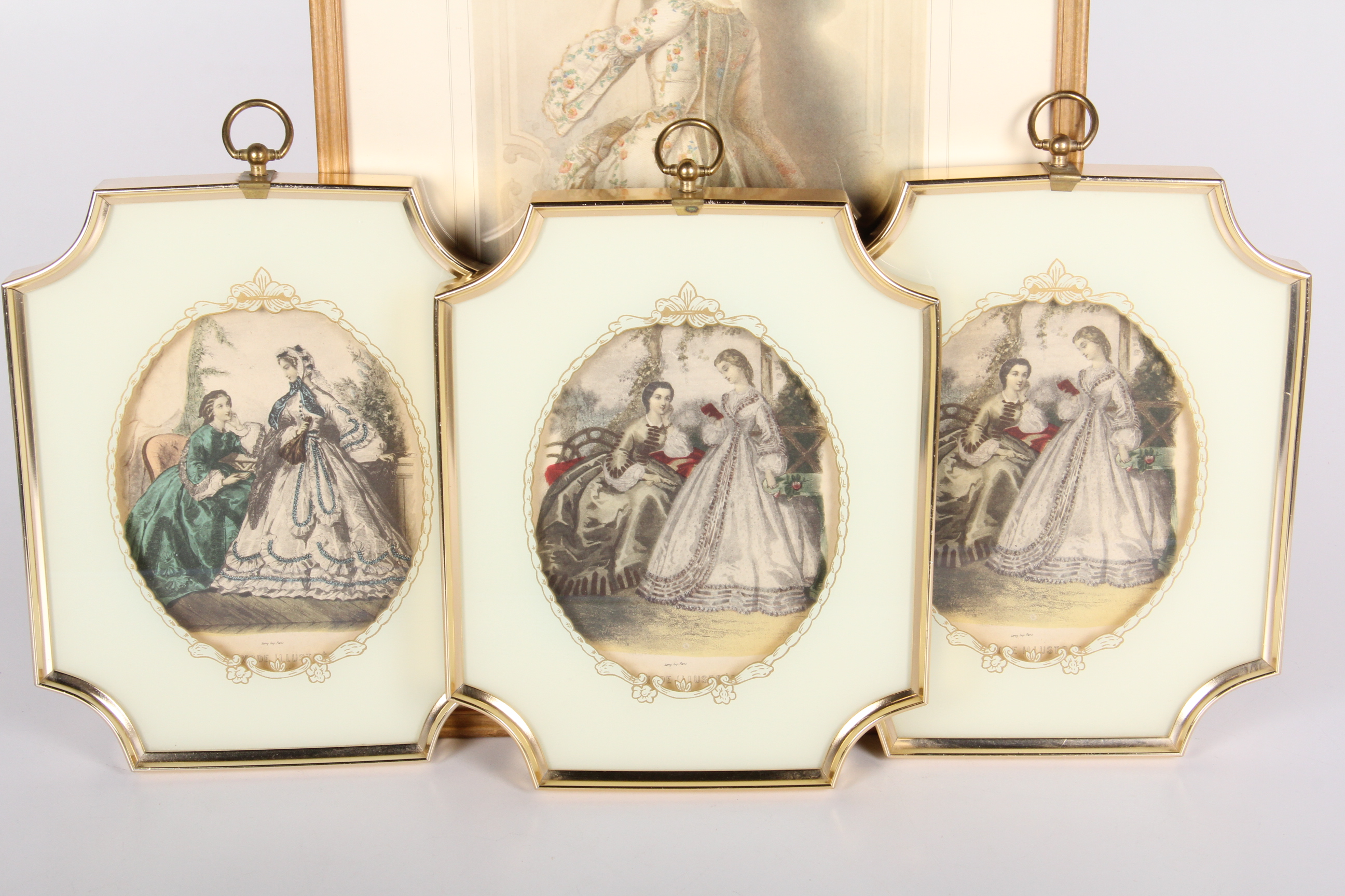 Quartet of Vintage "Le Monde Illustré" Victorian Fashion Prints