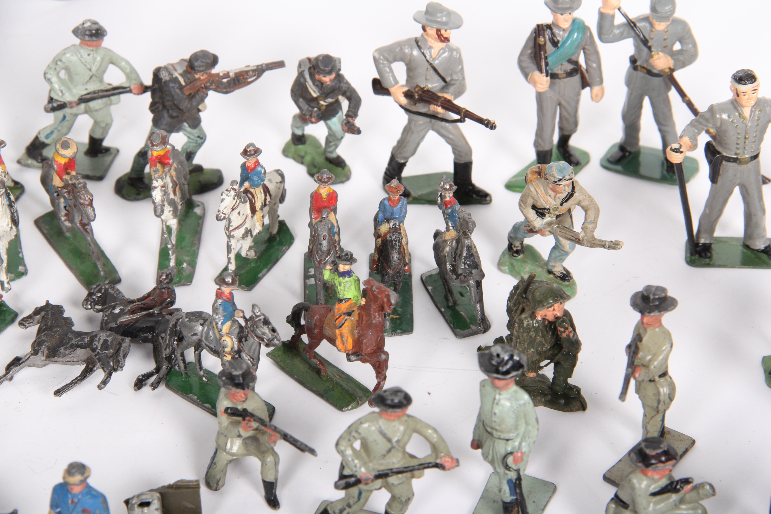 Vintage Cast Iron Amish Horse and Buggy and Lead Toy Soldiers