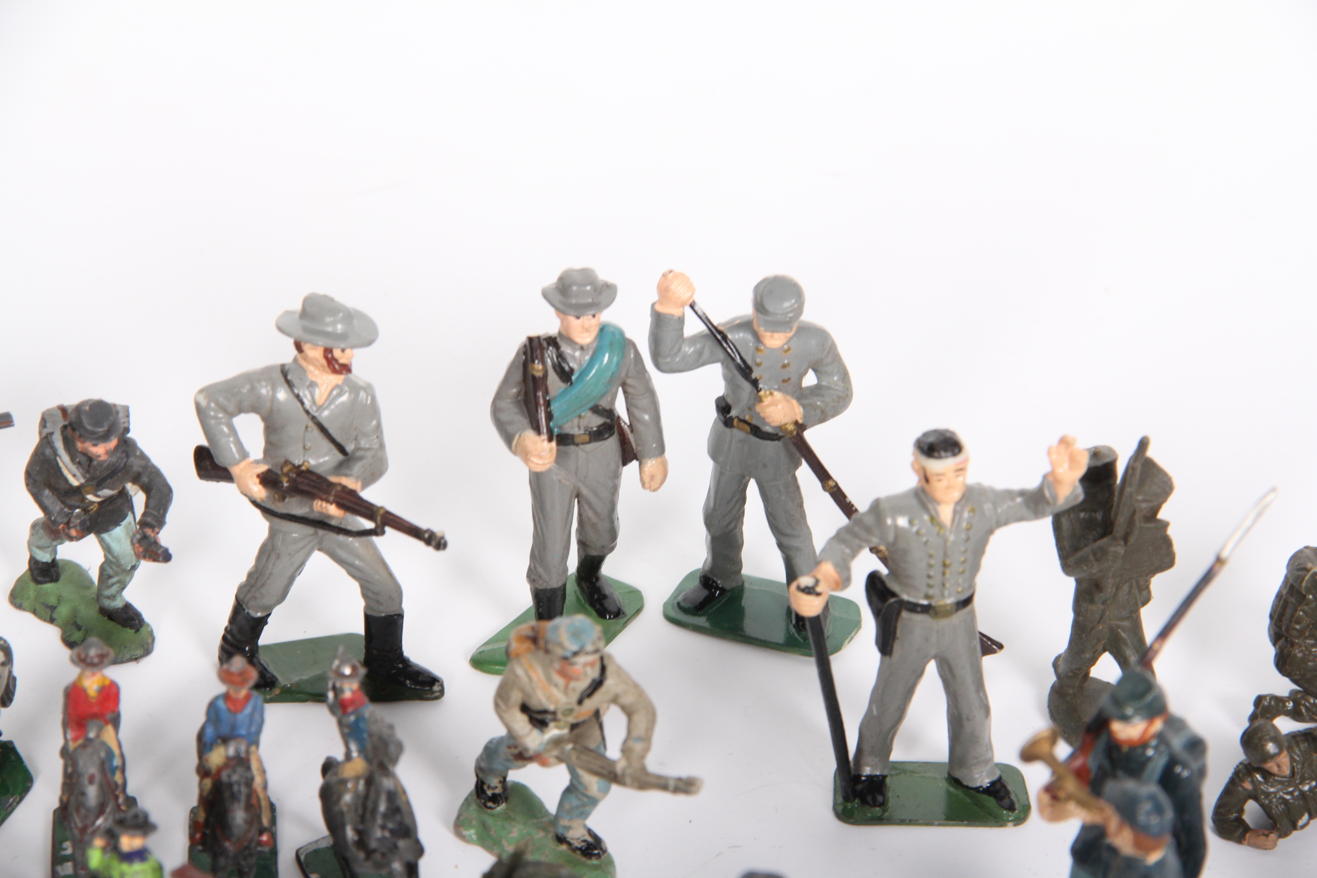 Vintage Cast Iron Amish Horse and Buggy and Lead Toy Soldiers