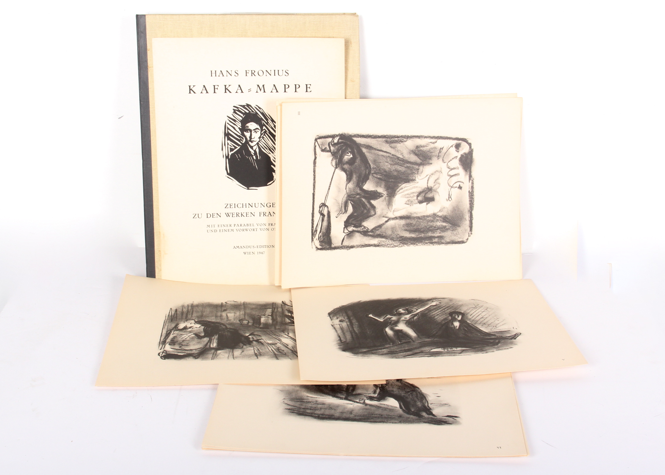 Hans Fronius Kafka=Mappe Collection of Lithographic Prints