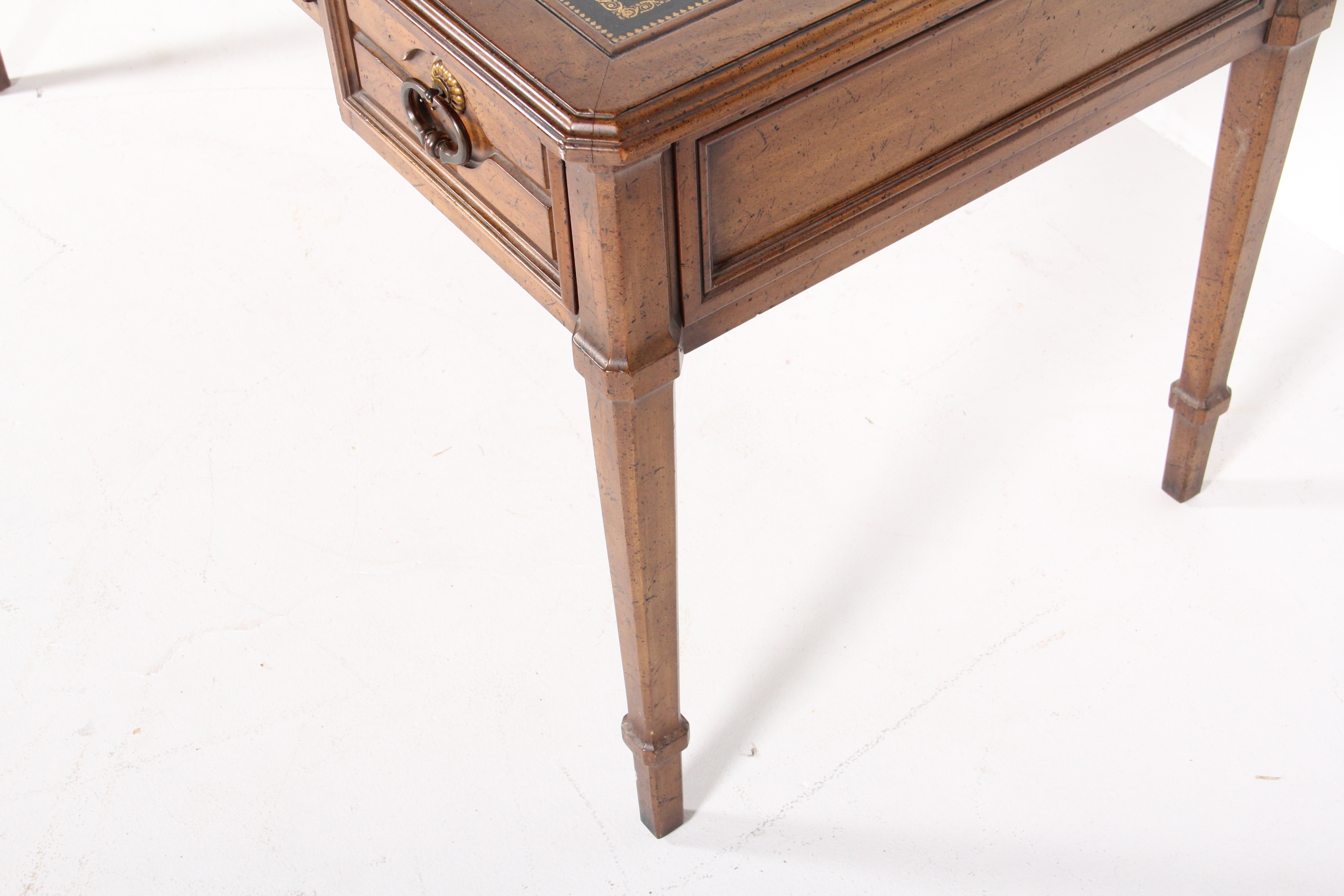 Vintage Leather Top Oak Desk