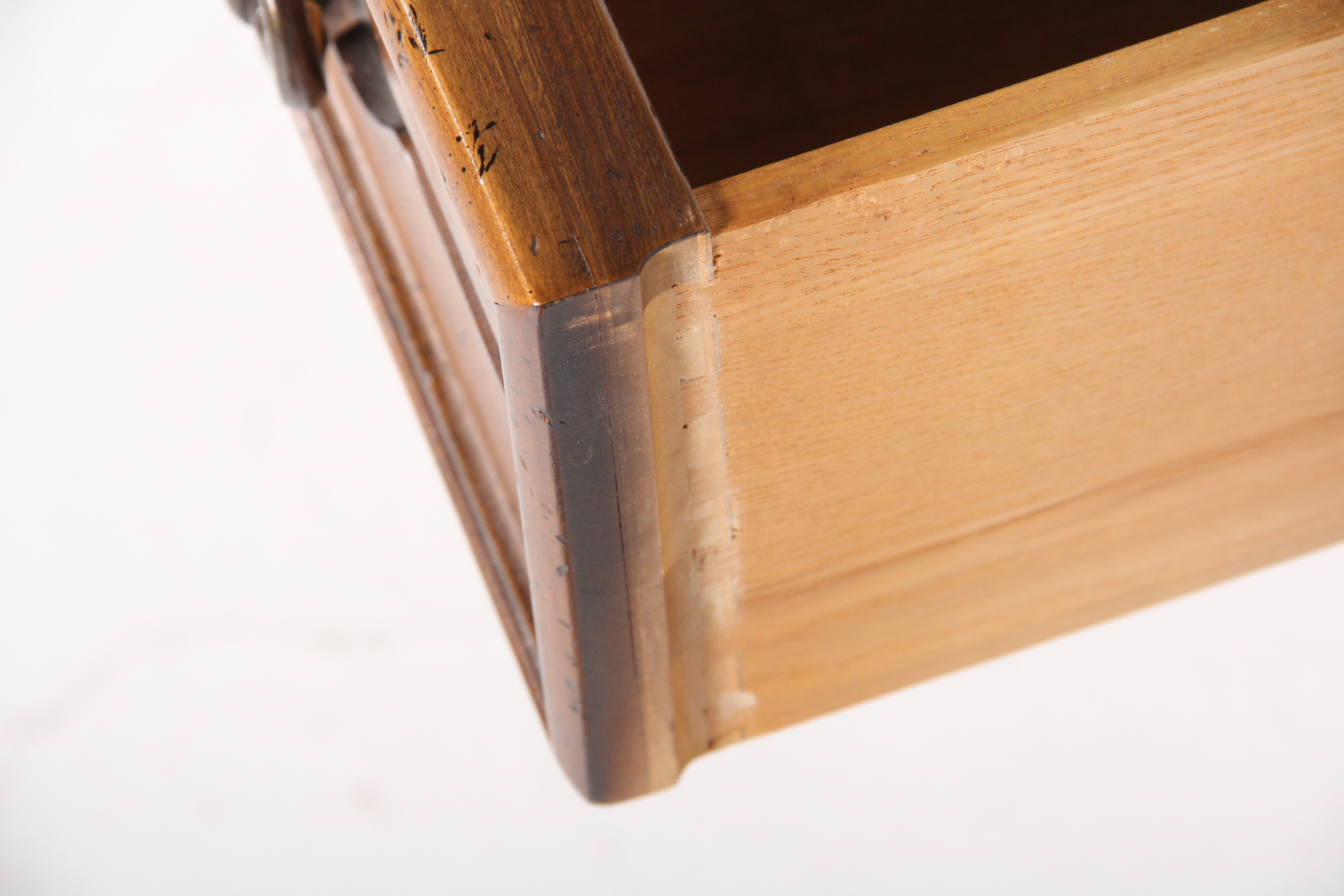 Vintage Leather Top Oak Desk