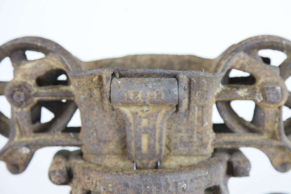 Antique Myers Unloaded Cast Iron Hay Trolley