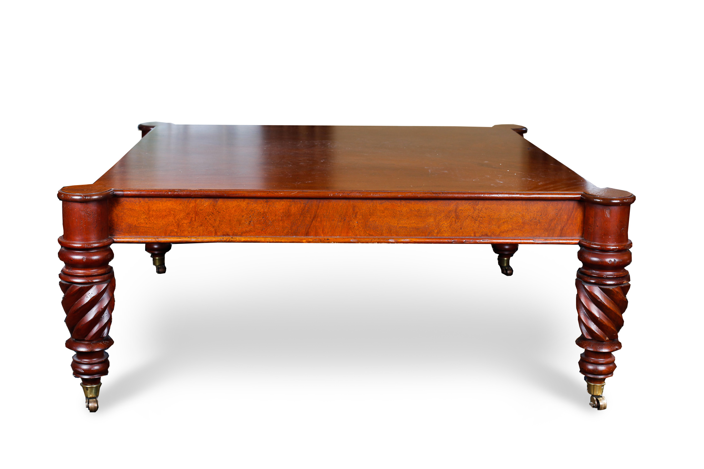 Baker Furniture Milling Road West Indies Flame Walnut Coffee Table