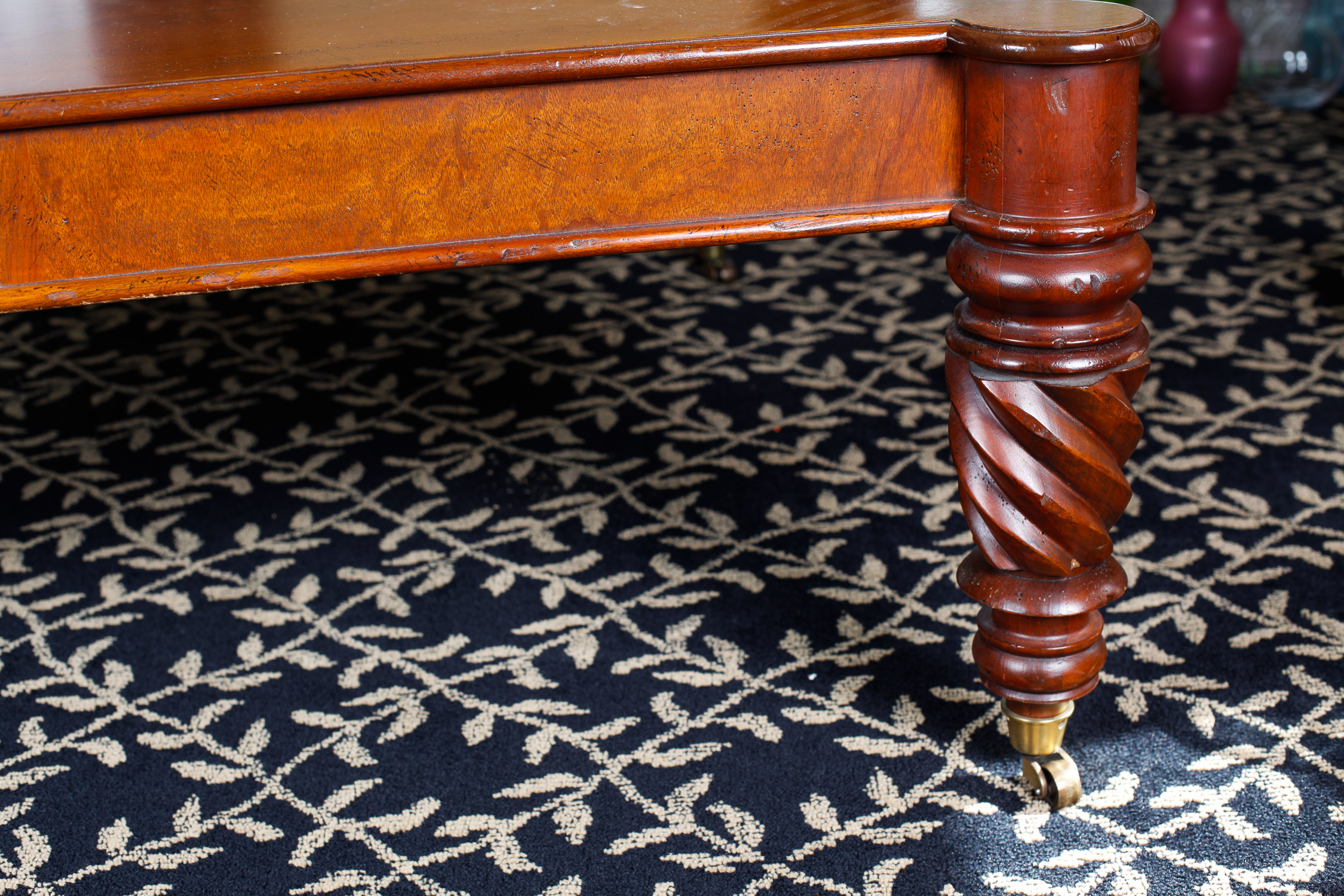 Baker Furniture Milling Road West Indies Flame Walnut Coffee Table