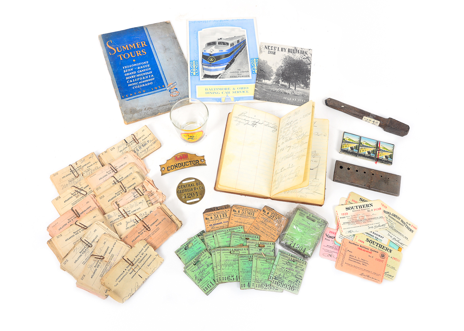 Collection of Antique and Vintage Railroad Items