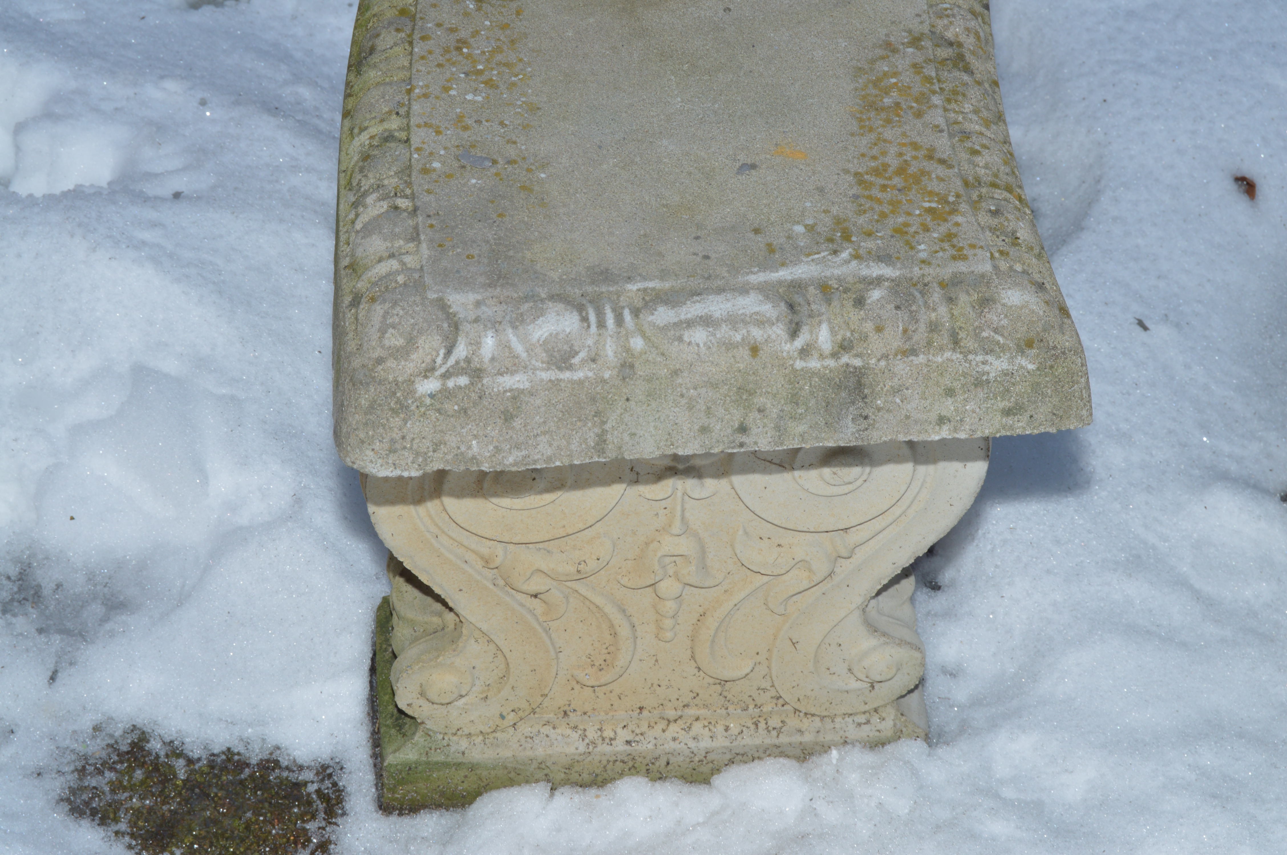Concrete Garden Table and Bench Set
