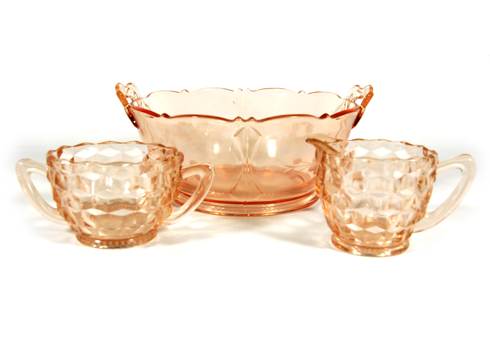 Assortment of Pink Serving Items