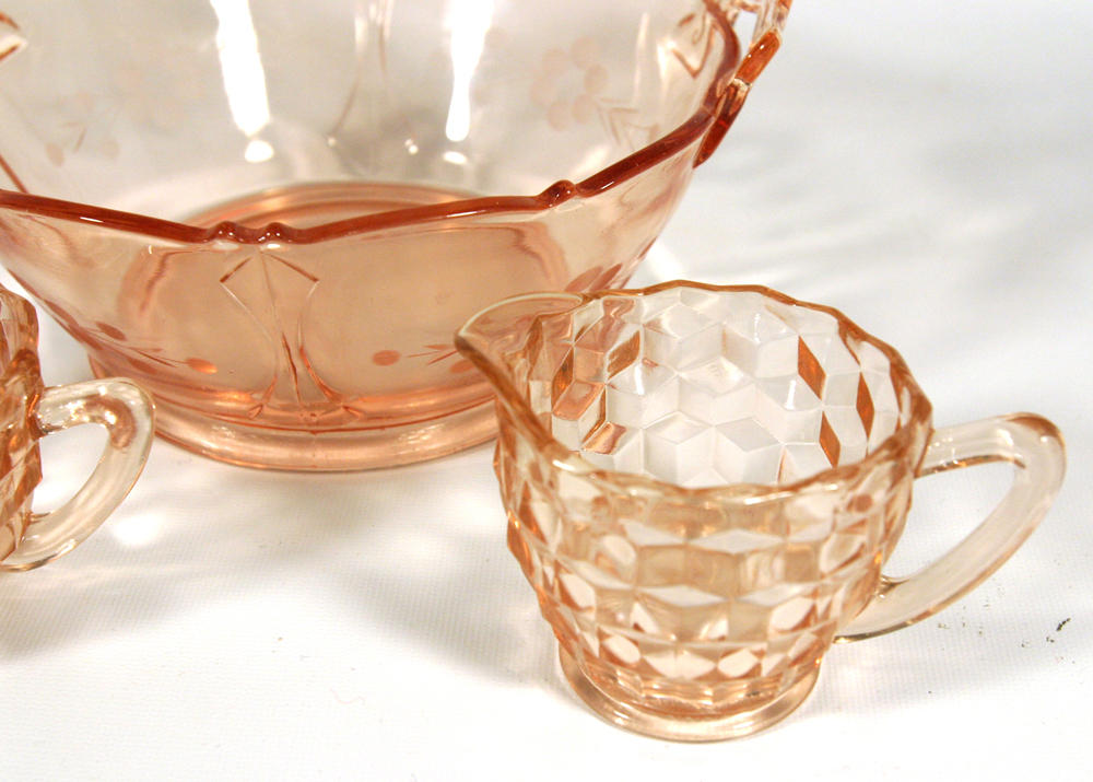 Assortment of Pink Serving Items