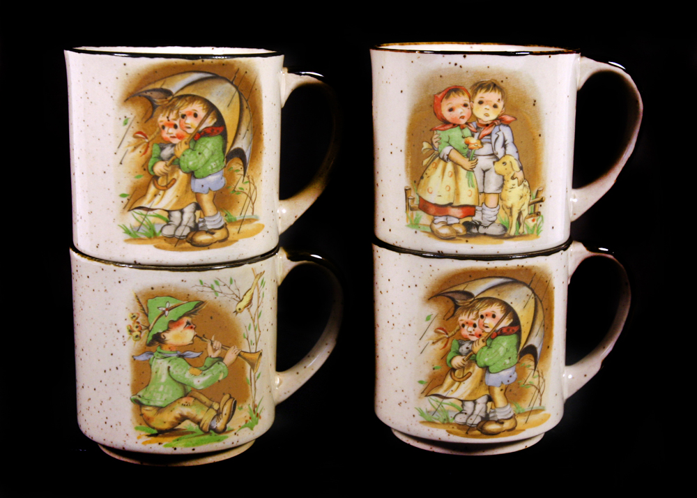 Four Vintage Coffee Mugs