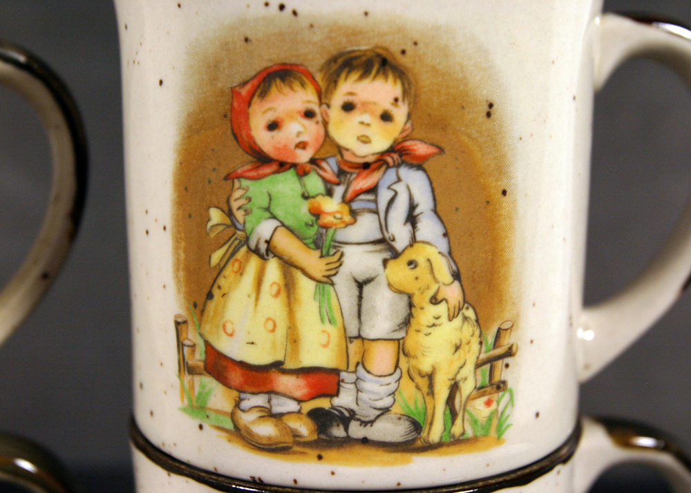 Four Vintage Coffee Mugs