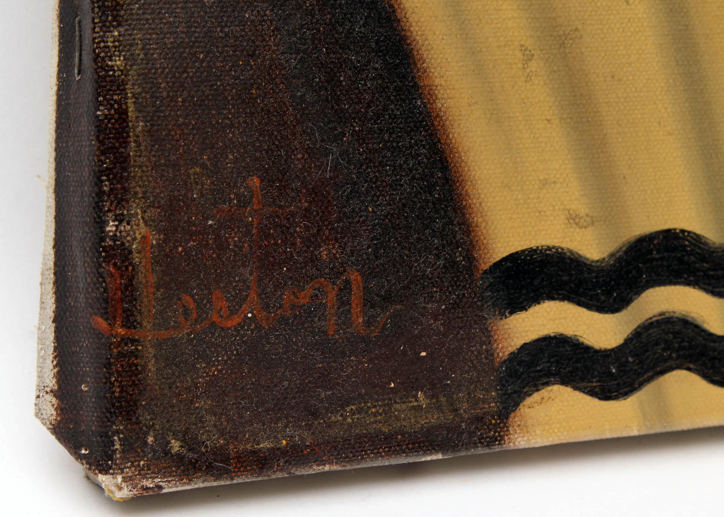 20th Century Signed Heston Oil Painting of a Rabbi