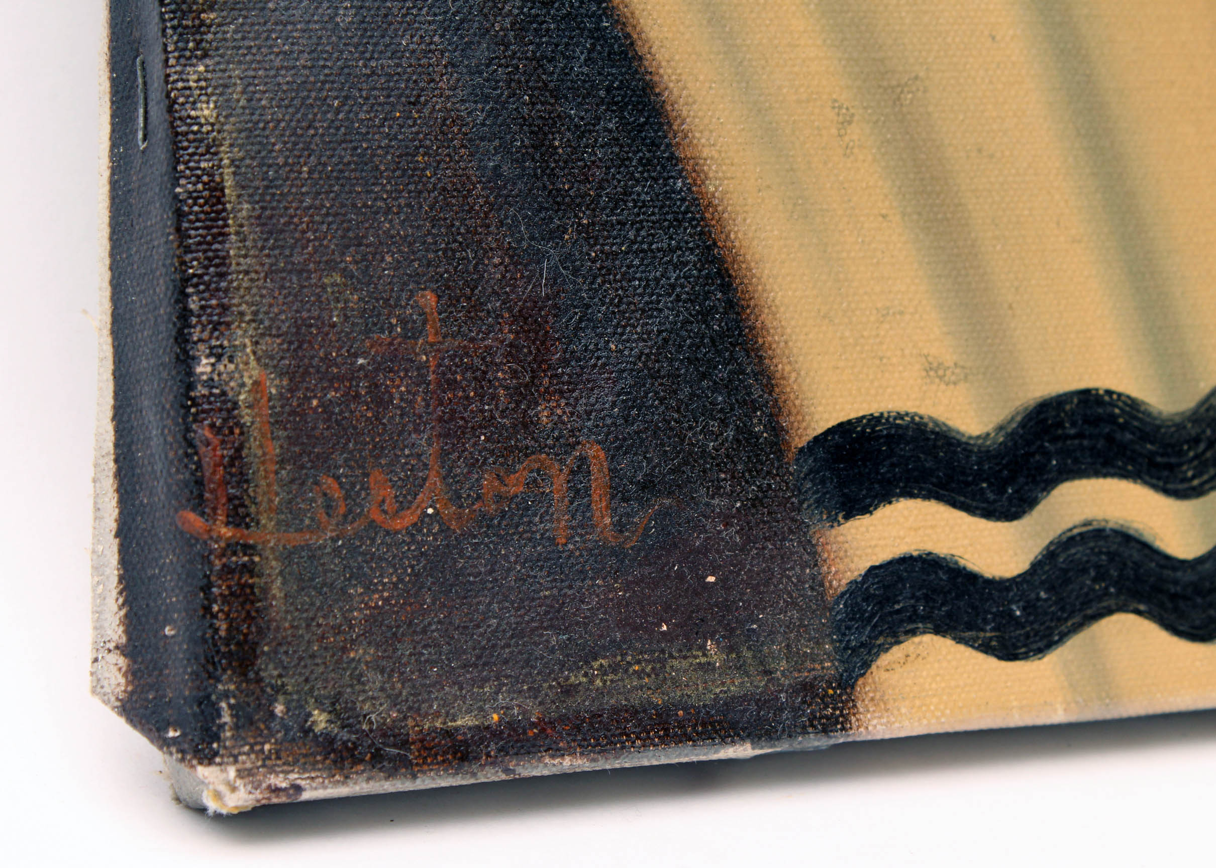 20th Century Signed Heston Oil Painting of a Rabbi