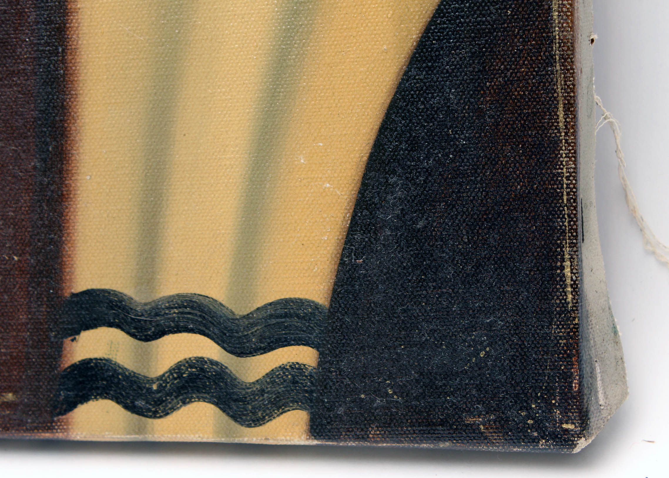 20th Century Signed Heston Oil Painting of a Rabbi