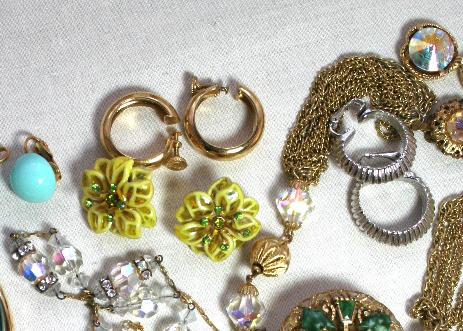 Vintage Earrings and Crystal Costume Jewelry