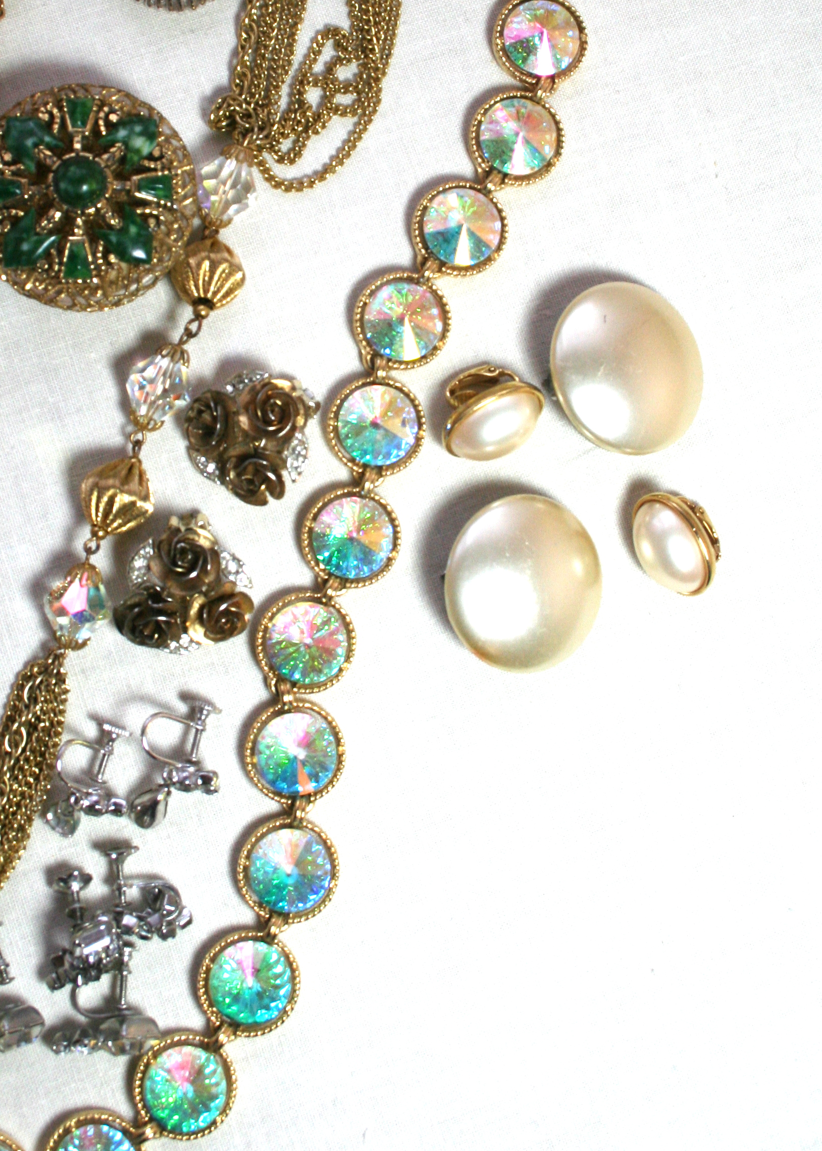 Vintage Earrings and Crystal Costume Jewelry