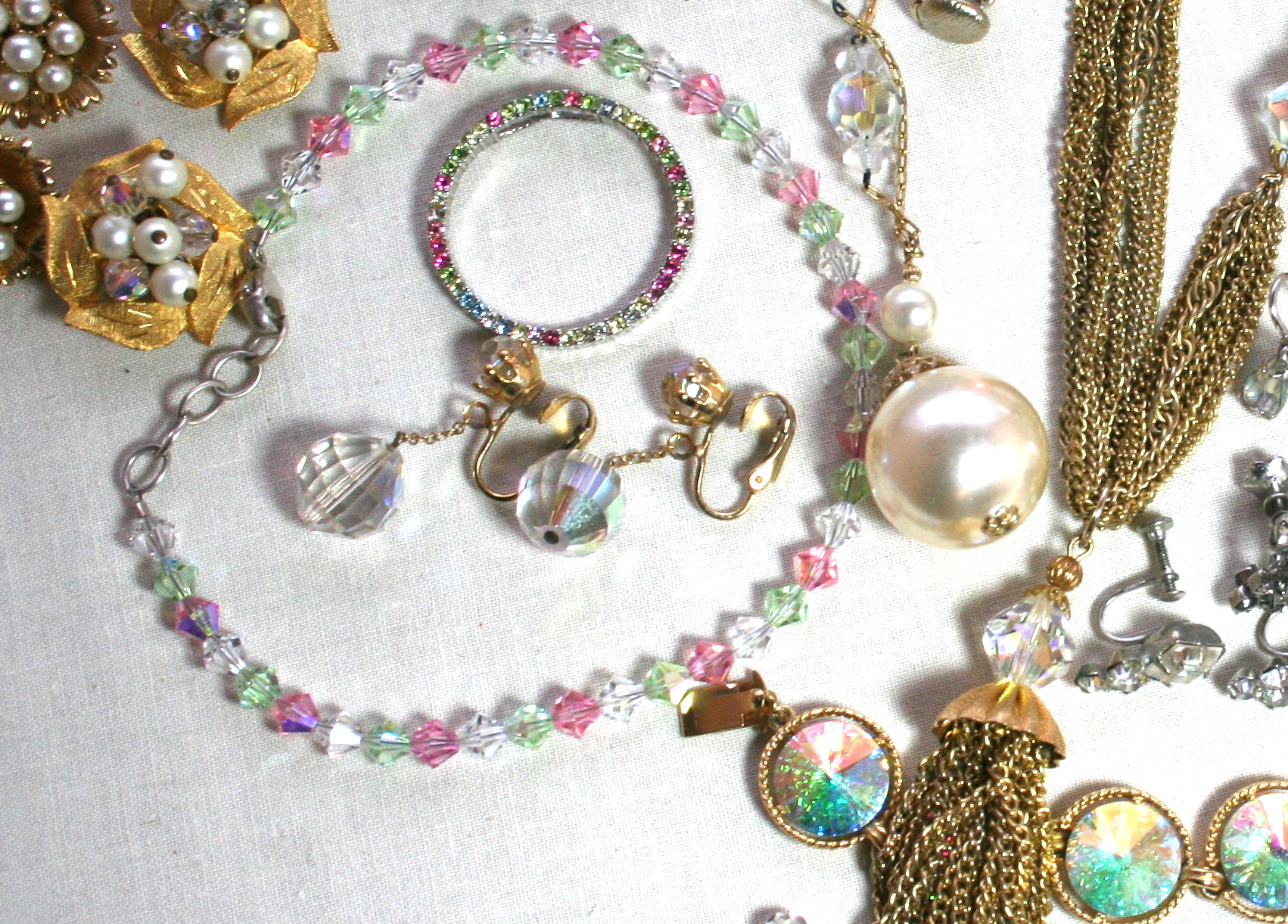 Vintage Earrings and Crystal Costume Jewelry