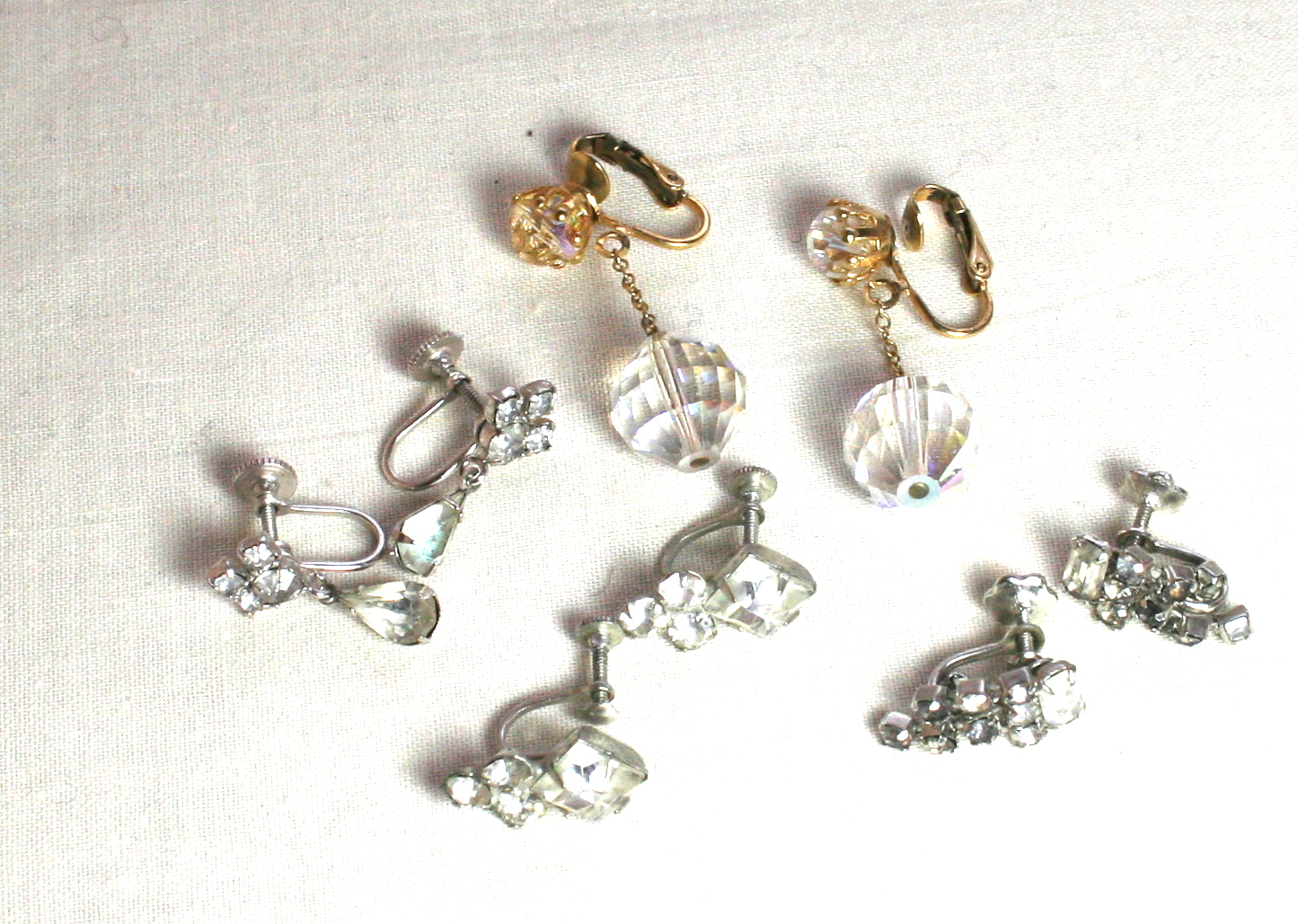 Vintage Earrings and Crystal Costume Jewelry