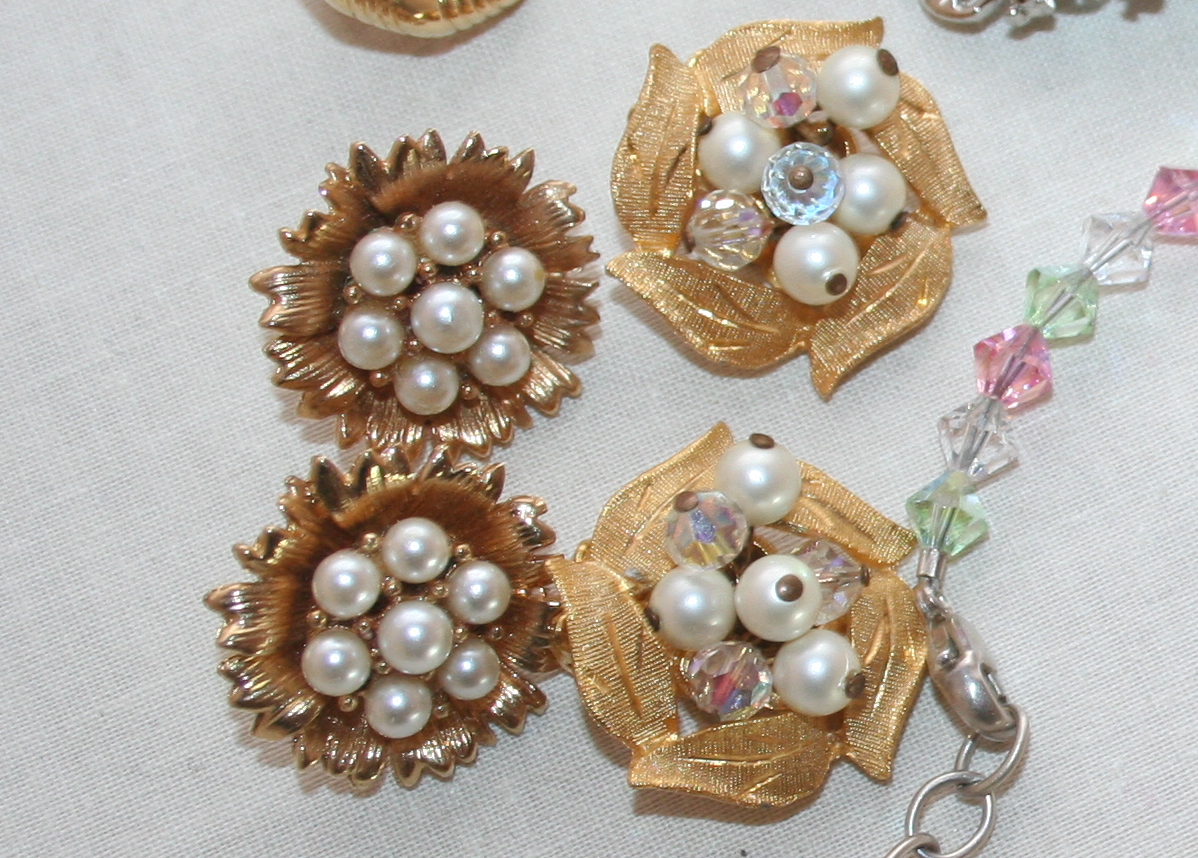 Vintage Earrings and Crystal Costume Jewelry
