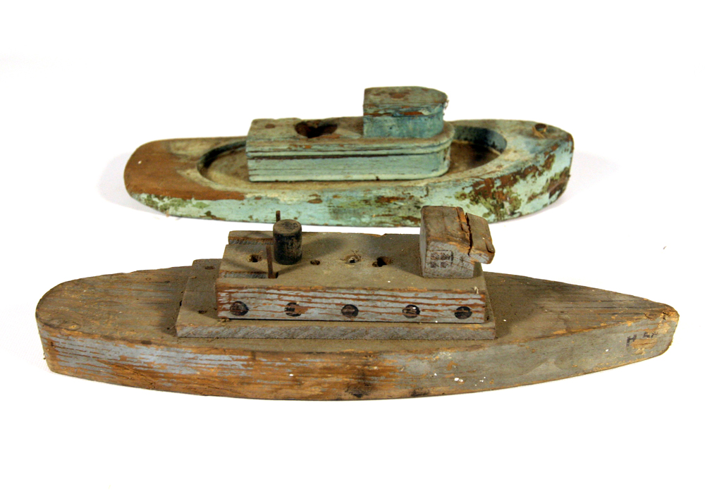 Vintage Wooden Toy Ships
