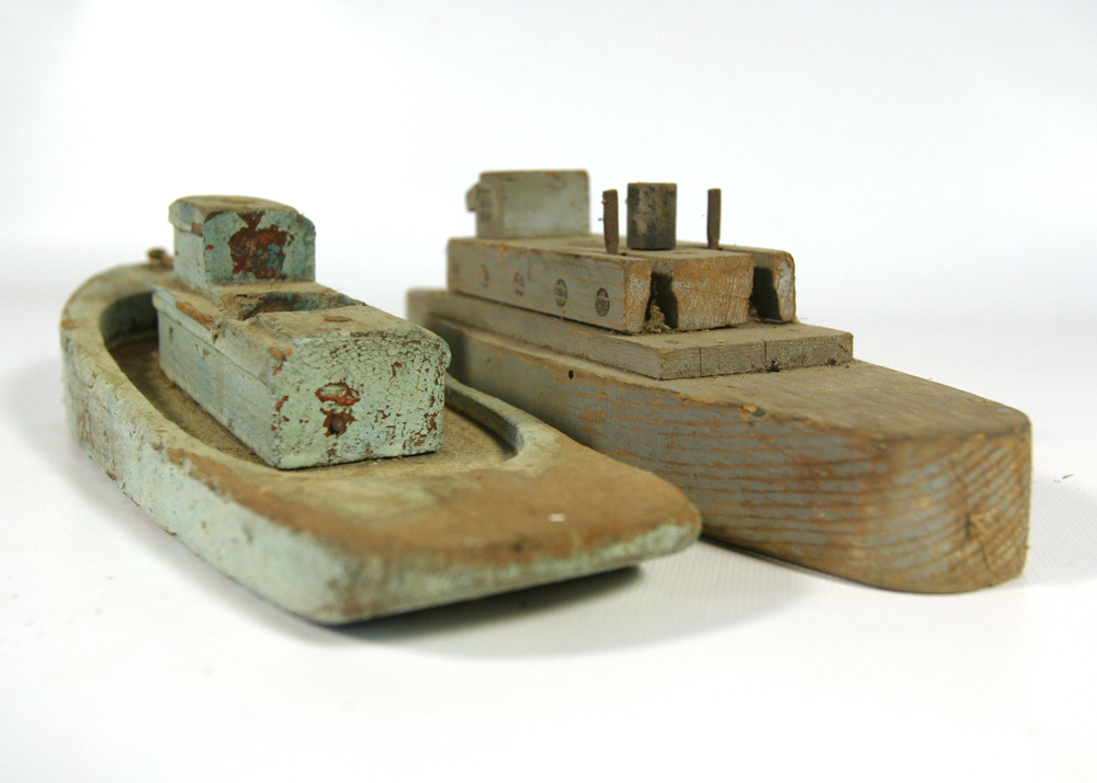 Vintage Wooden Toy Ships
