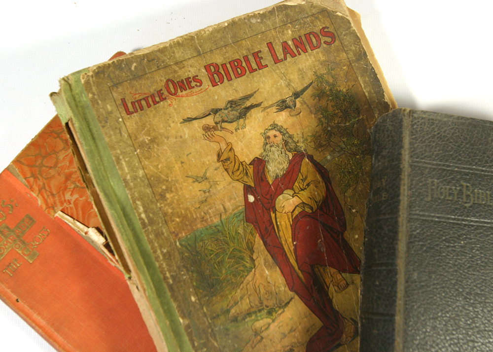 Antique Religious Books and Decor