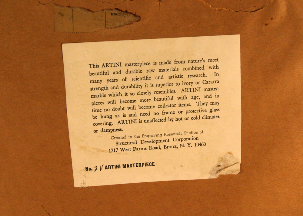 Pair of Vintage Artini Engravings Mounted on Red Velvet