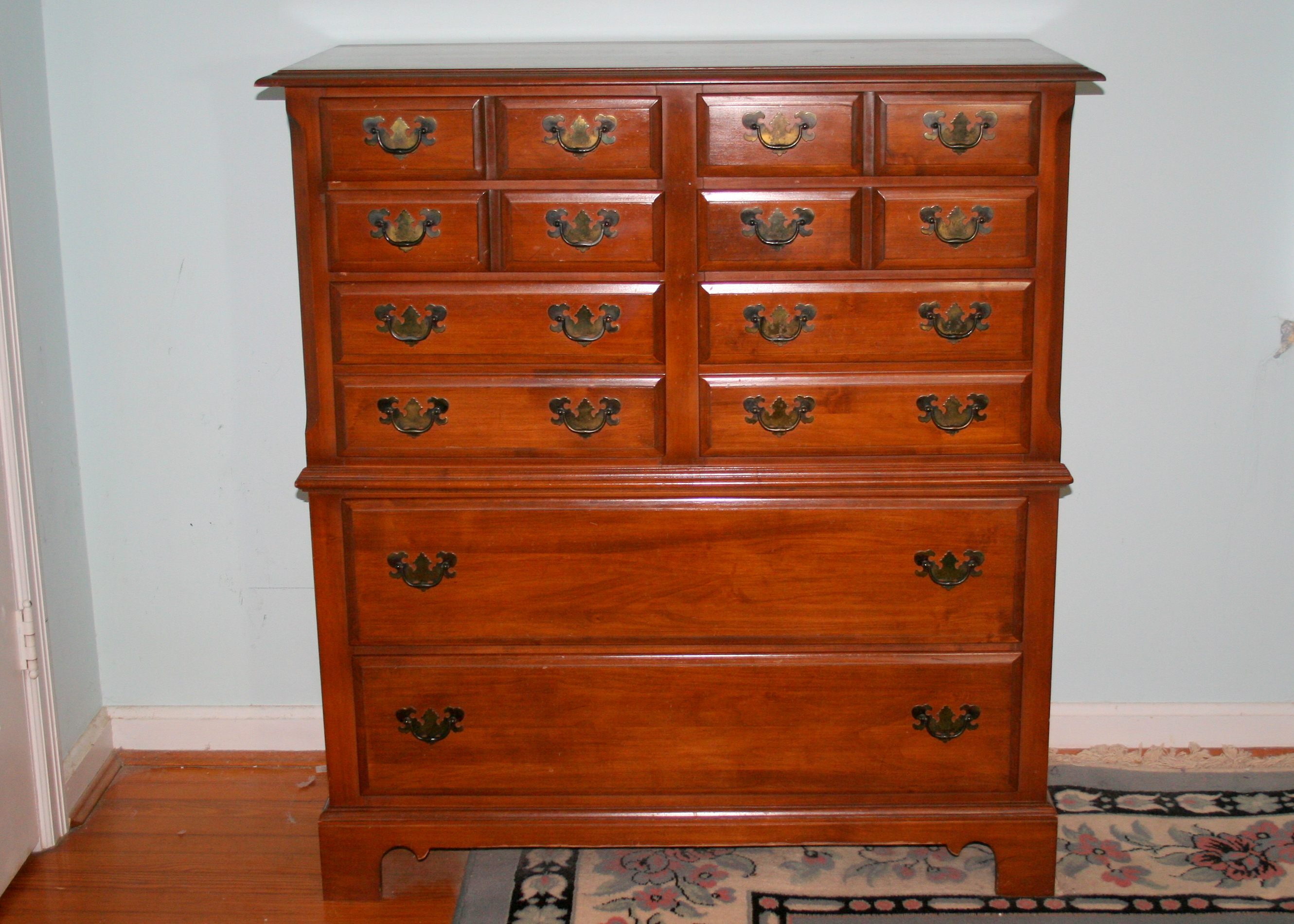Tall Walnut Chest of Drawers