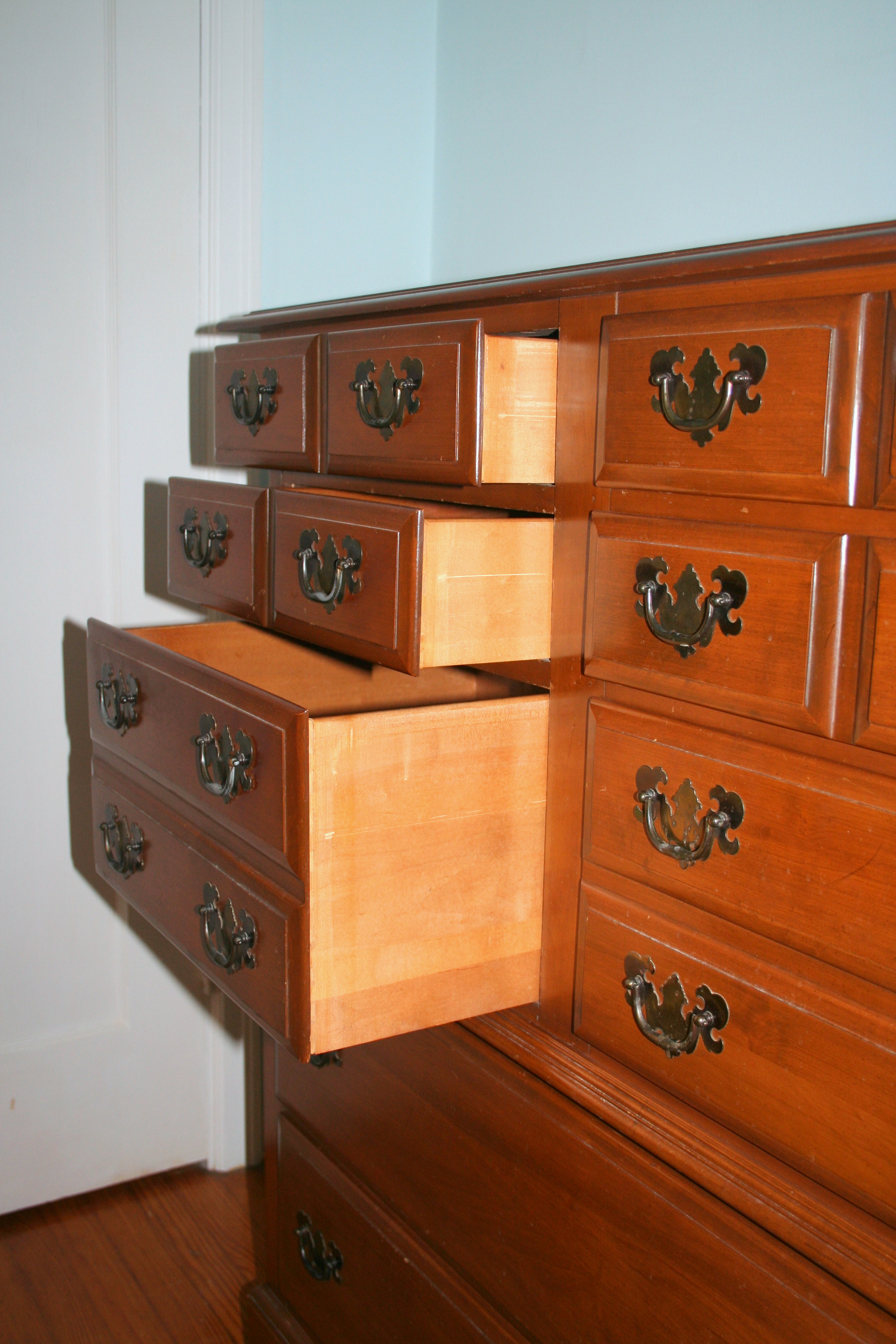 Tall Walnut Chest of Drawers