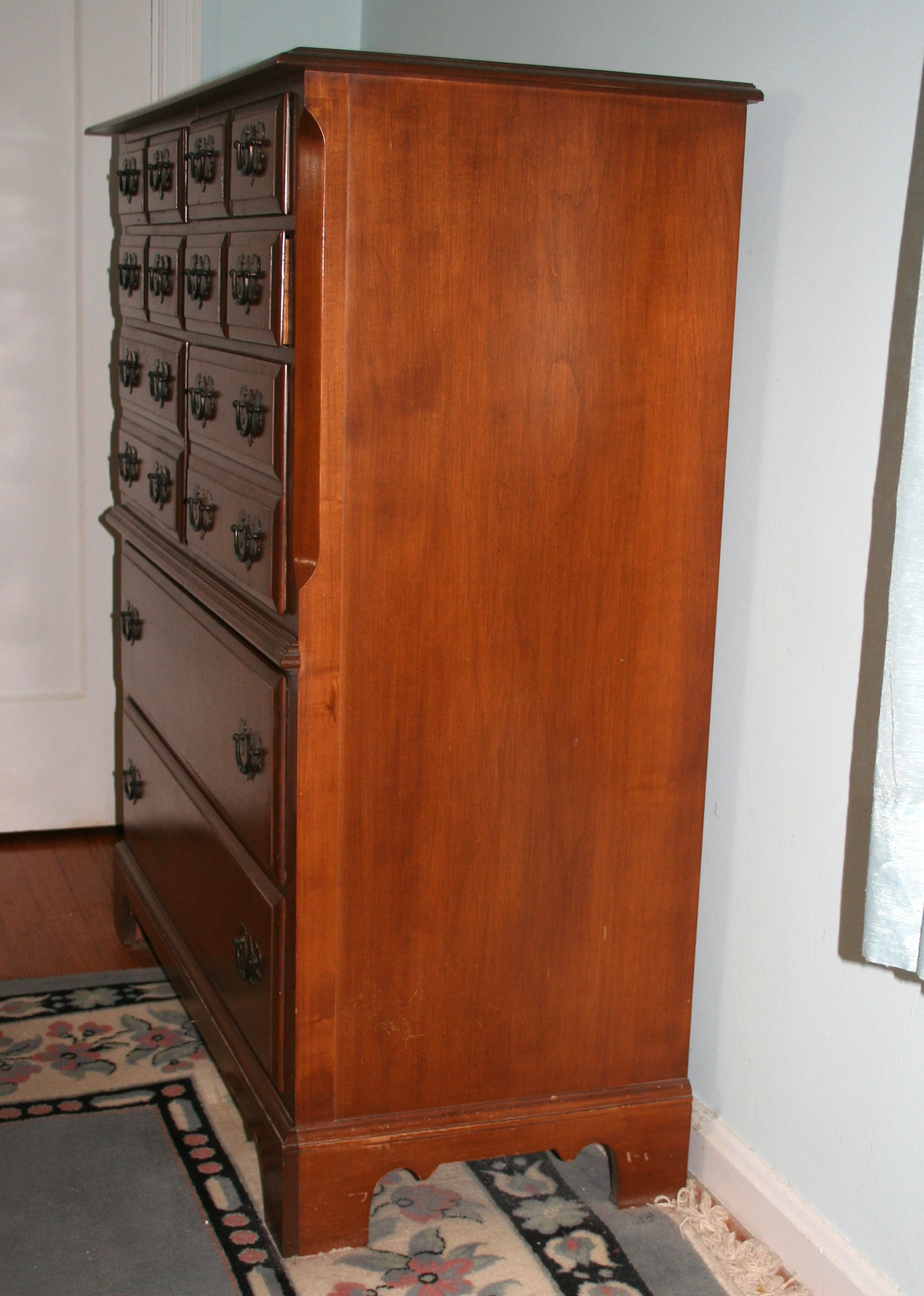 Tall Walnut Chest of Drawers