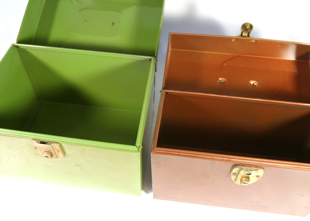 Pair of Metal Filing Containers